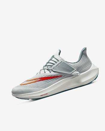Nike Air Zoom Pegasus 39 FlyEase Plateadas Naranjas | MX 5364